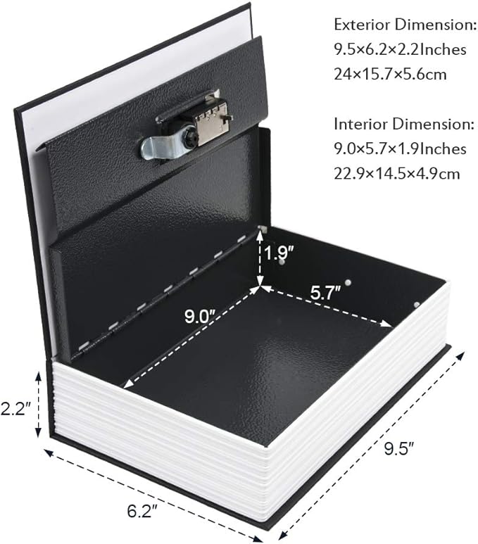 Hidden Book Safe With Lock