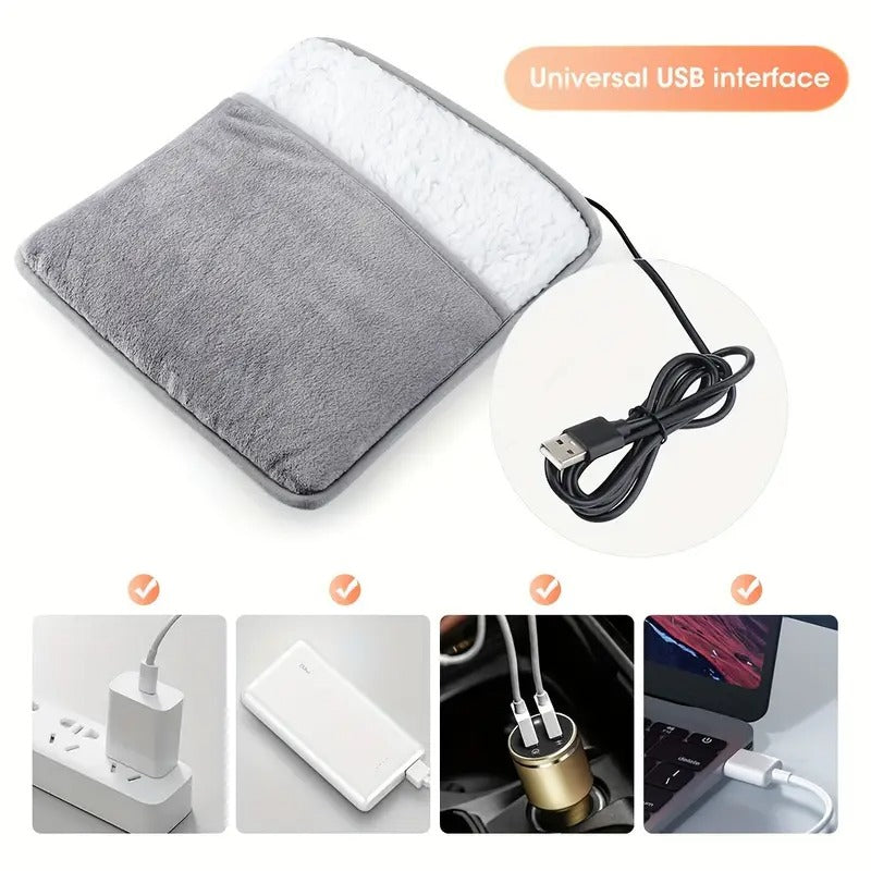 Washable USB Foot Warmer and Periods Cramp Relieving Heating Pad