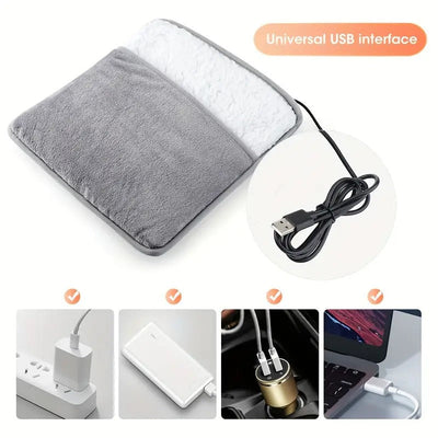 Washable USB Foot Warmer and Periods Cramp Relieving Heating Pad